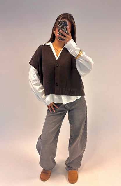 Retro spencer - bruin