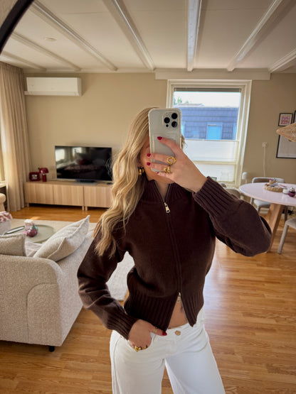 Daisy cardigan - bruin