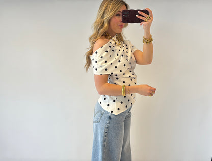 Neeltje polka dot top