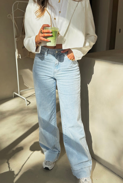 Leah striped jeans