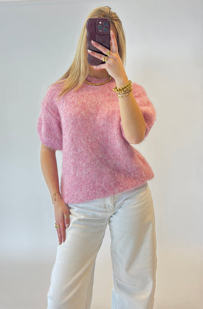 Xana shortsleeve knit - roze