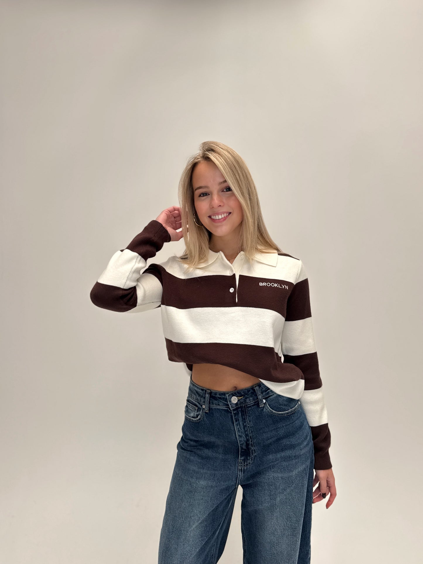 Brooklyn polo sweater - bruin