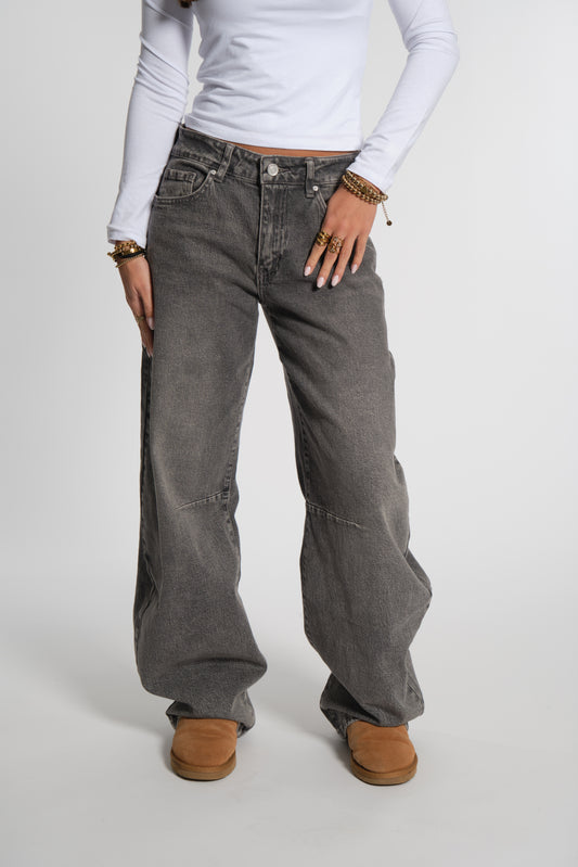 Balloon jeans - Queenhearts - dirtwash grijs