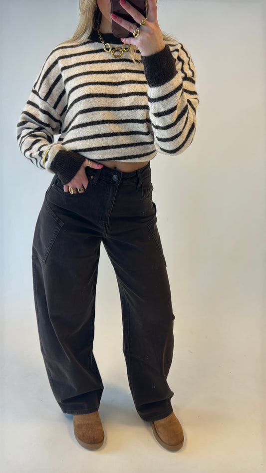 Cargo balloon jeans - Queenhearts bruin