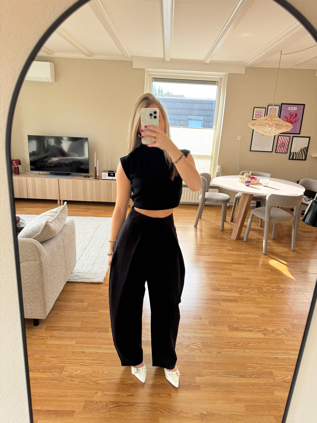 Cassie pantalon - zwart