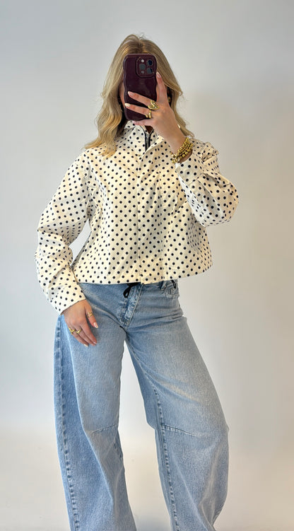 Minte polka dot jacket