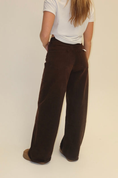 Baggy wideleg jeans - Queenhearts bruin