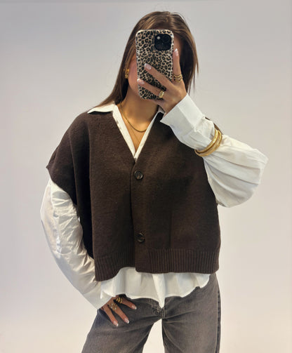 Retro spencer - bruin