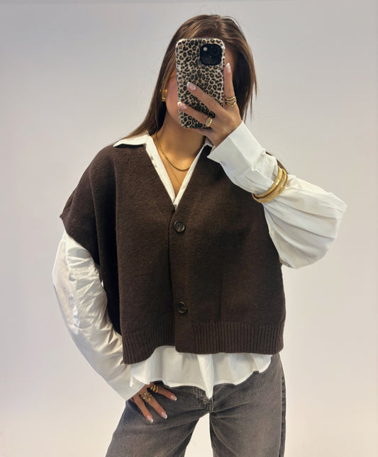 Retro spencer - bruin