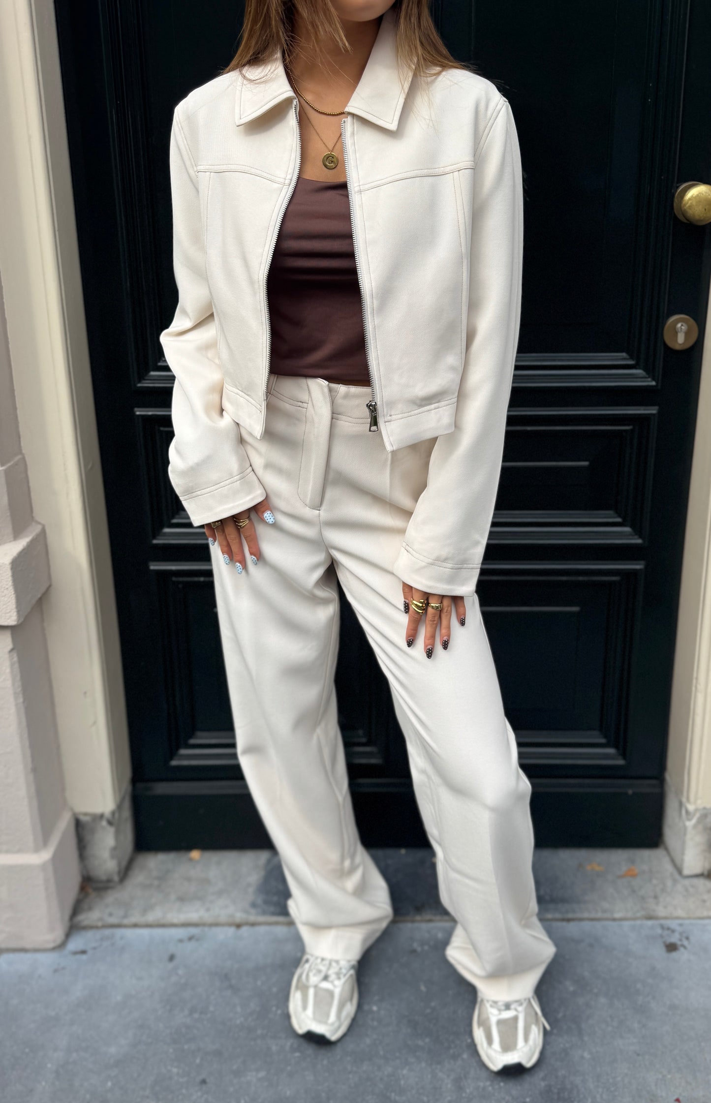 Fleur pantalon - offwhite