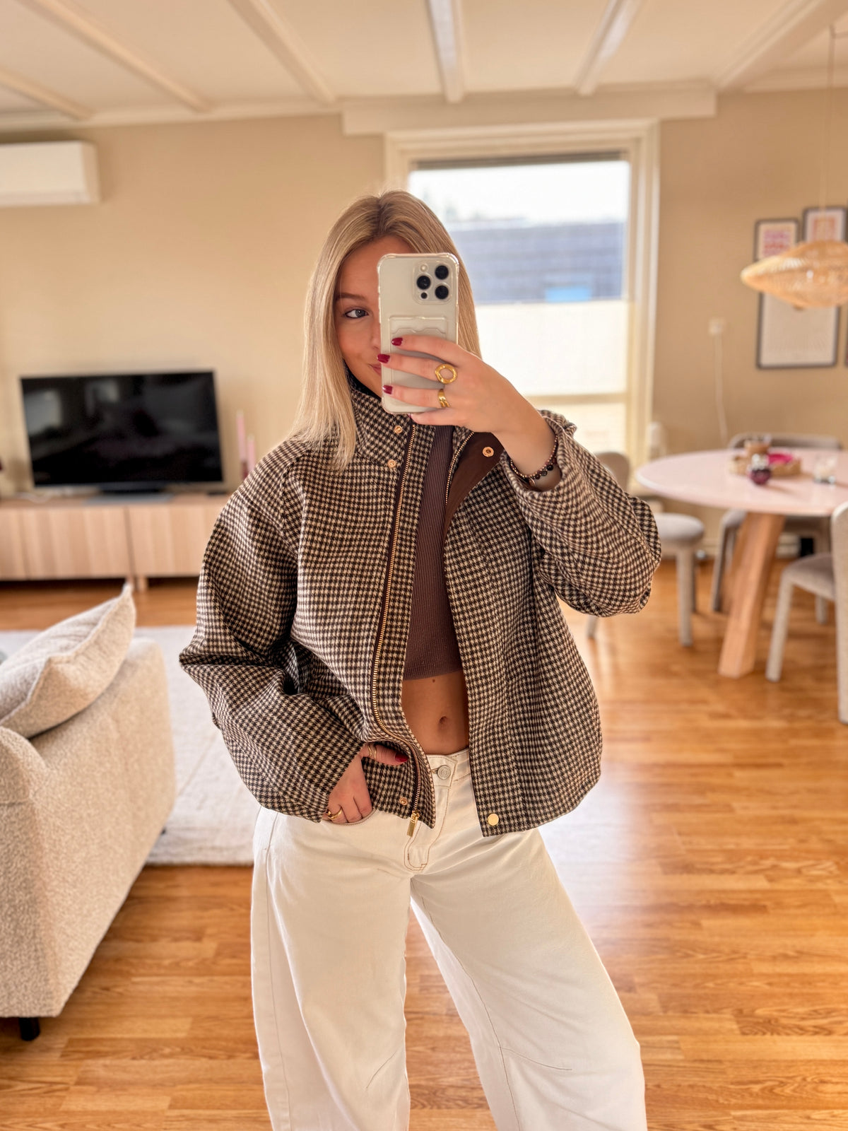 Sofia checkered jacket