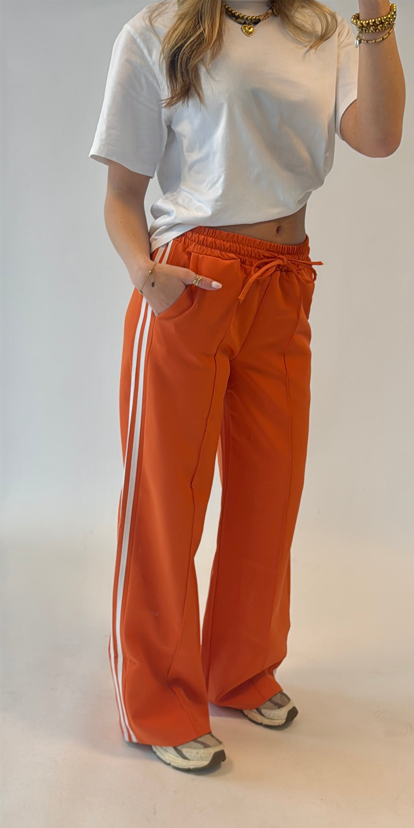 Lila pants - oranje