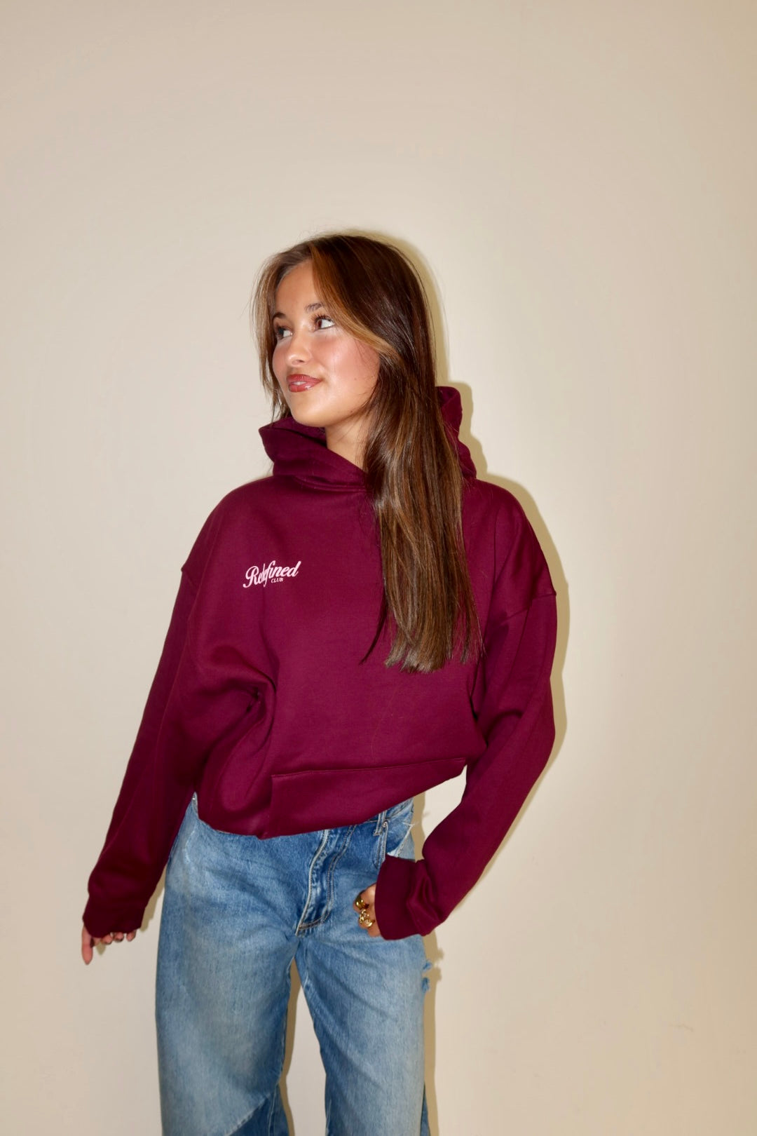 Redefined hoodie burgundy