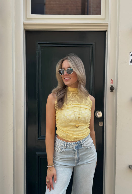 Vive lace top - yellow