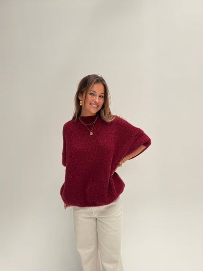Emma knit - bordeaux rood