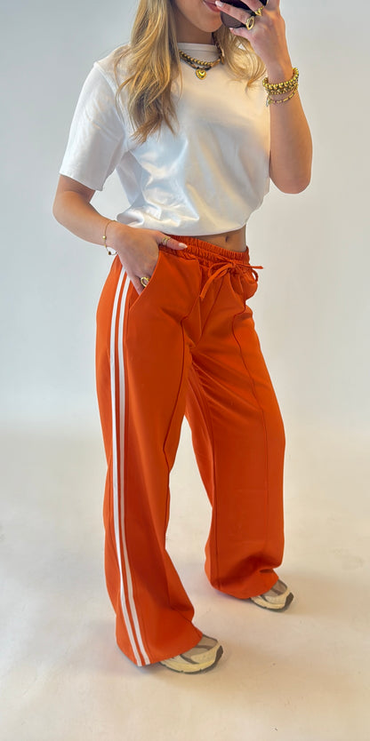 Lila pants - oranje