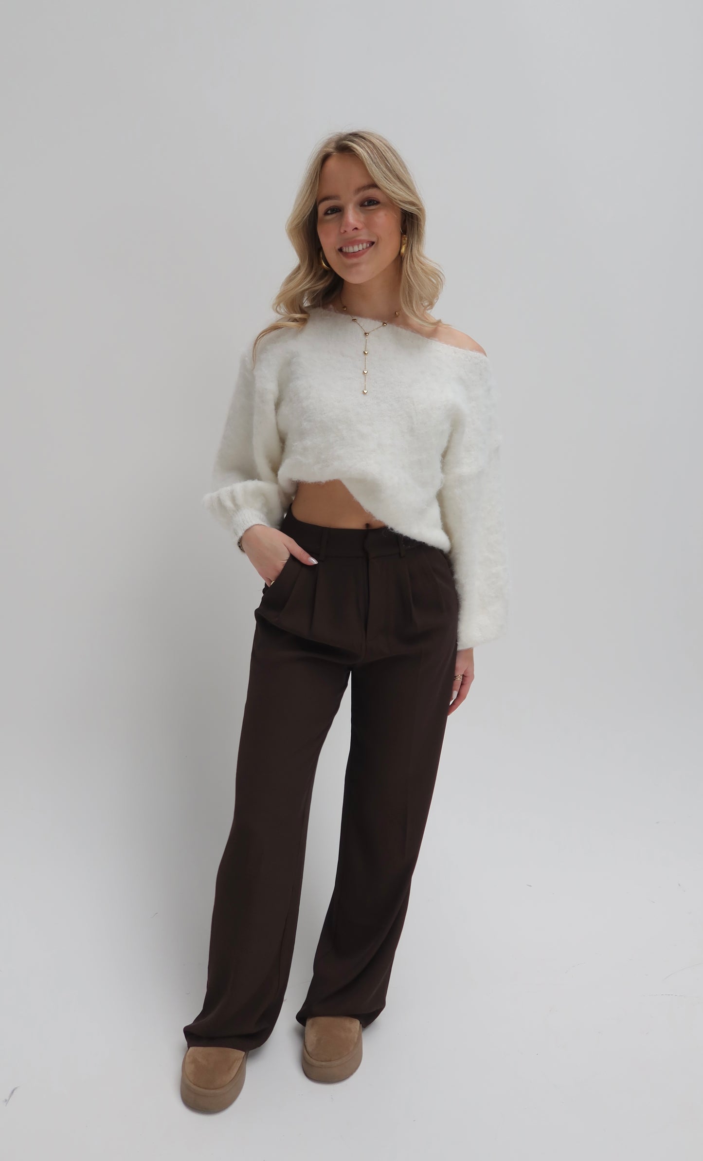 Fay pantalon - bruin