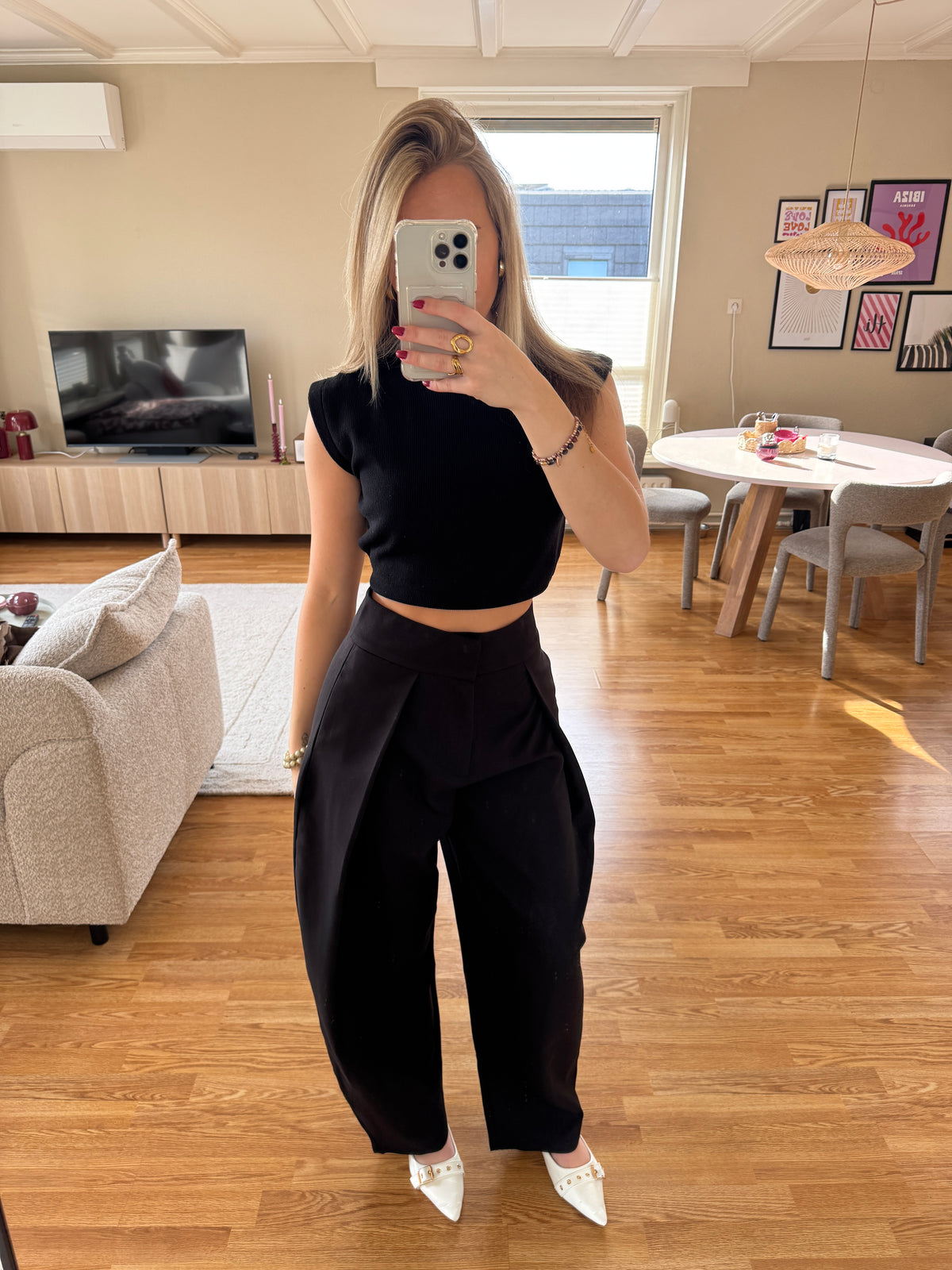 Cassie pantalon - zwart