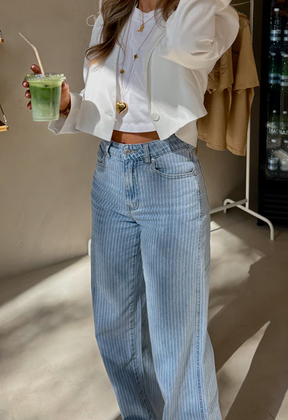 Leah striped jeans
