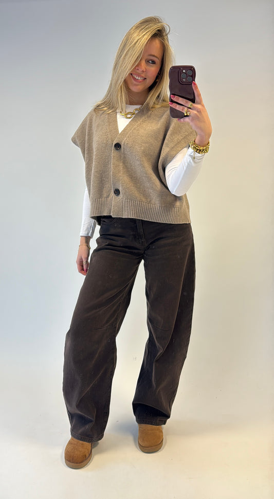 Retro spencer - taupe