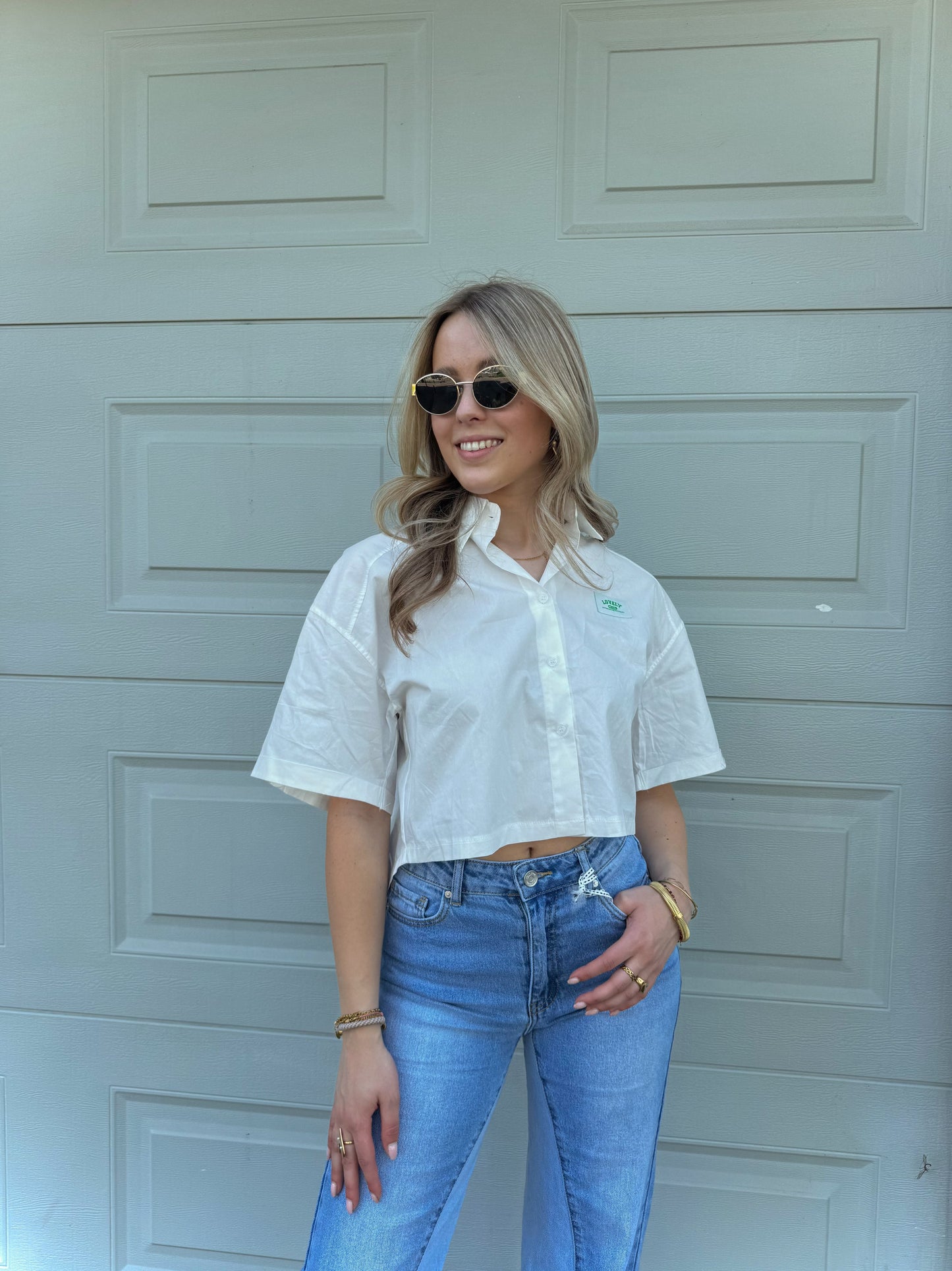 'Lovely' blouse - wit