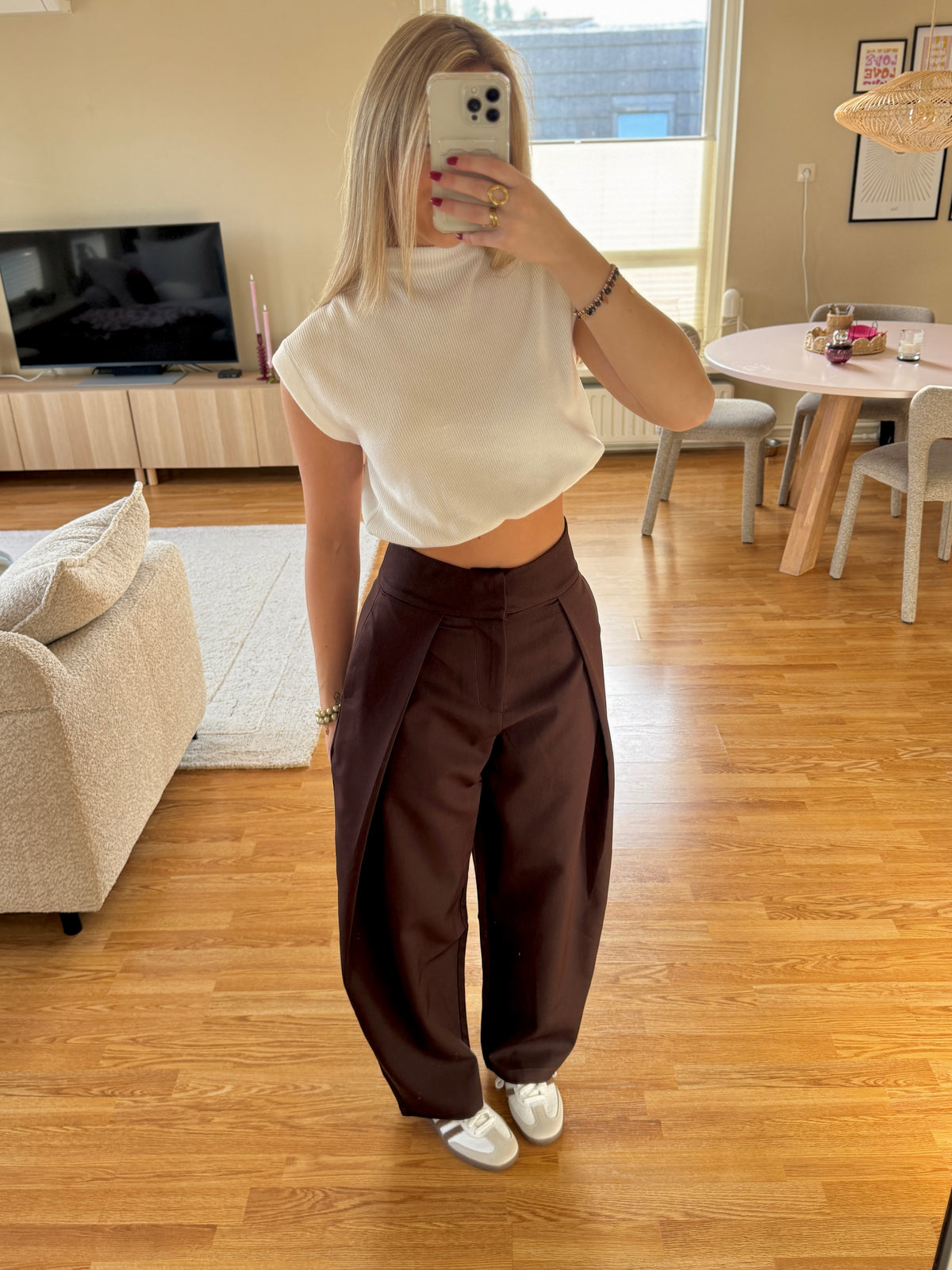 Cassie pantalon - bruin