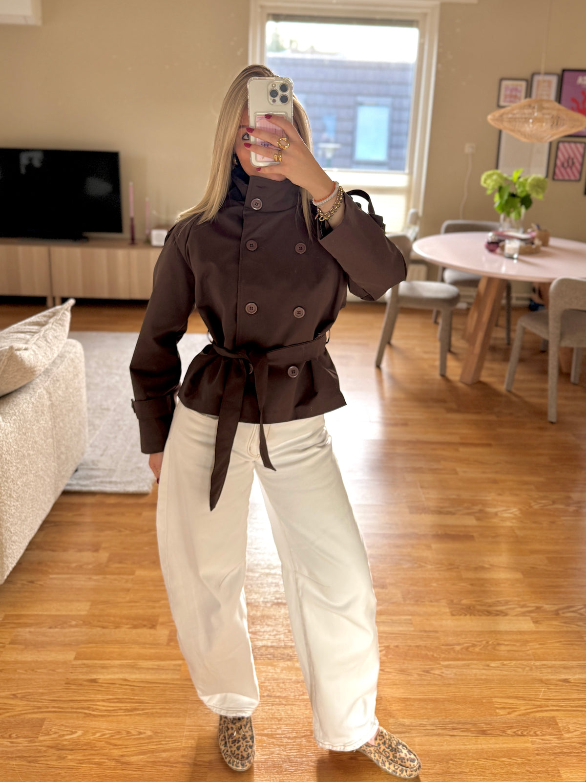 Belted brown Stockholm jacket