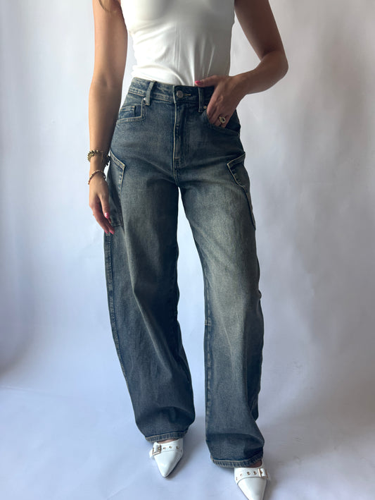 Cargo balloon jeans - queen hearts