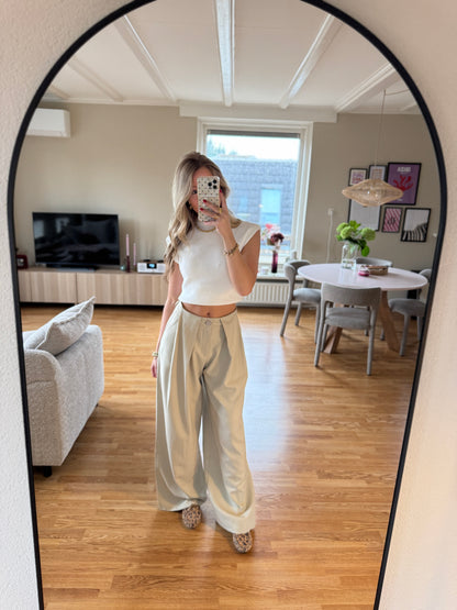Niene wilde leg pantalon - beige