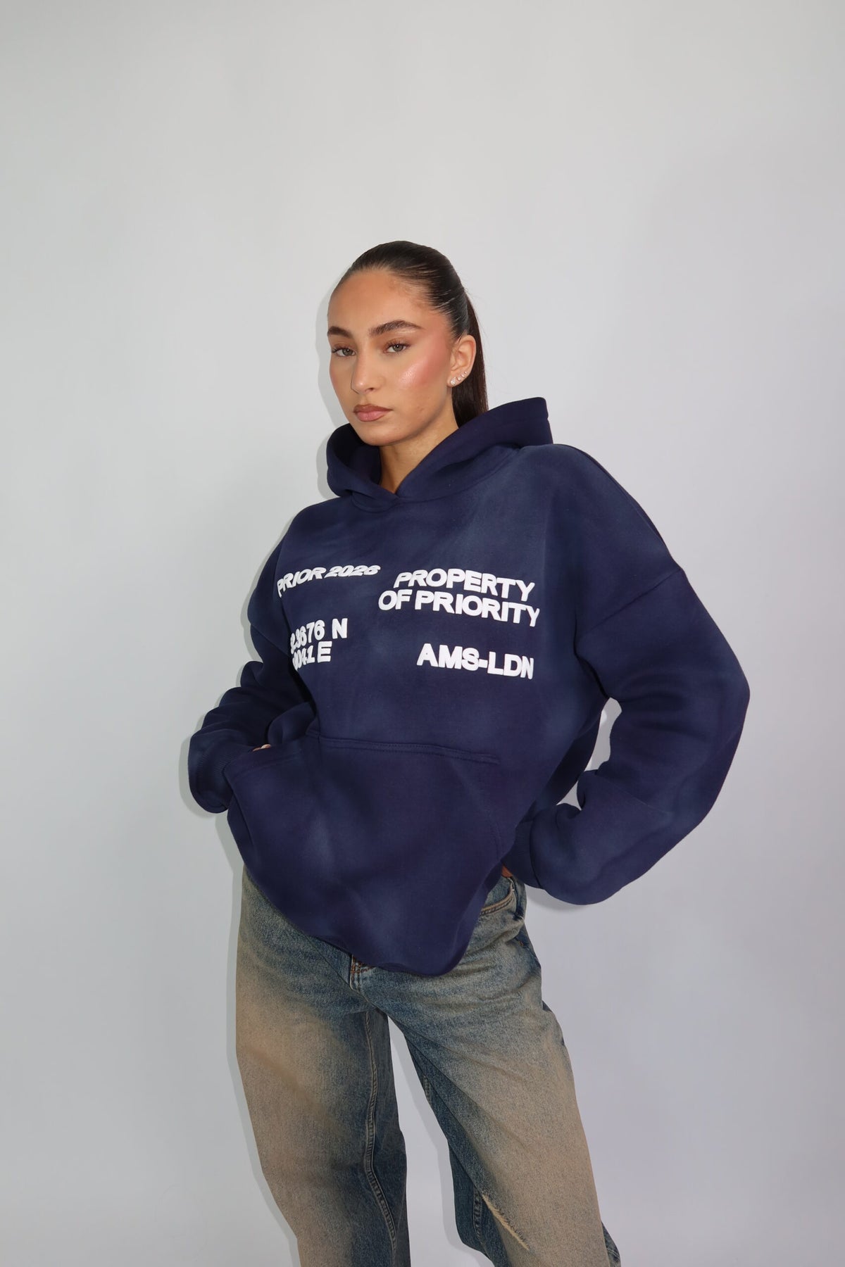 Priority AMS-LDN hoodie - navy