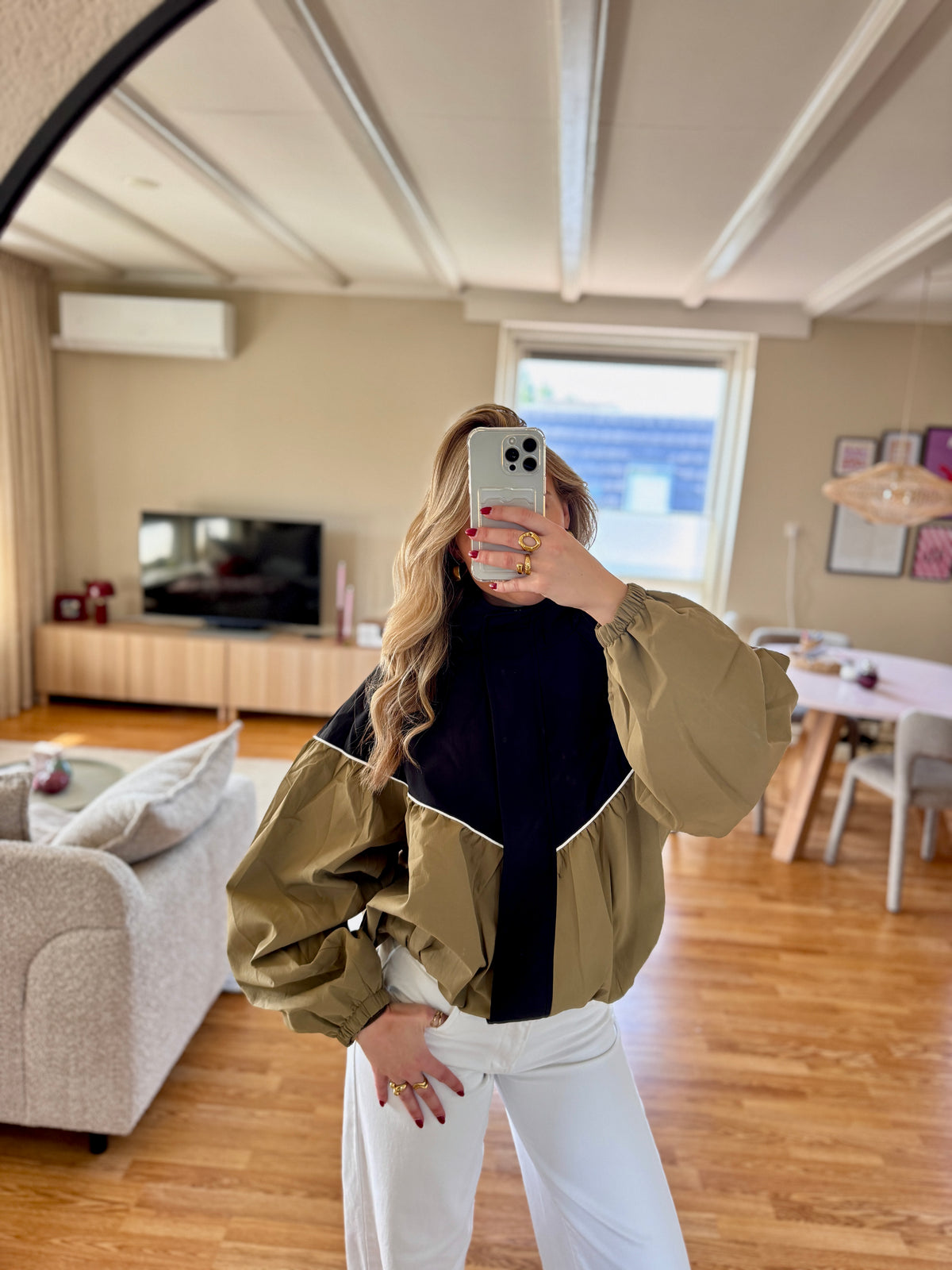 Madison colorblock jacket - groen