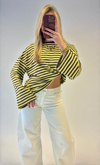 Classic stripes longsleeved top - geel