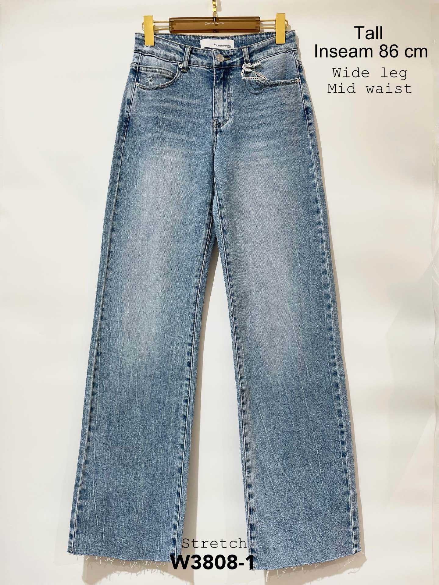 Wide leg jeans Queenhearts - blauw 3808