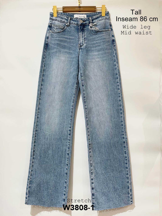 Wide leg jeans Queenhearts - blauw 3808