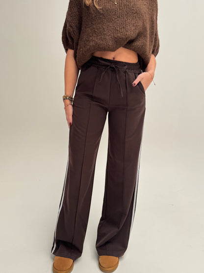 Ella jogger - striped brown