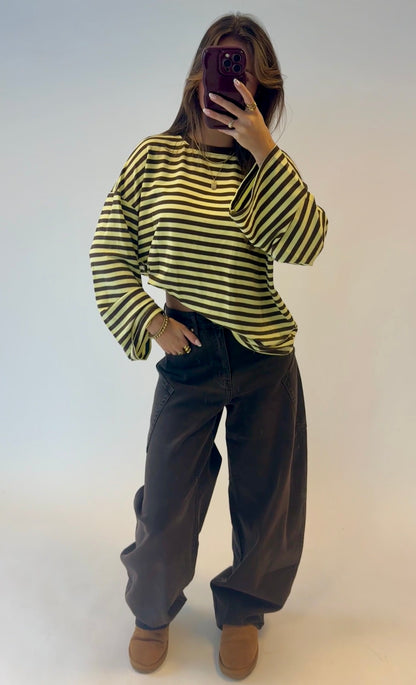 Classic stripes longsleeved top - geel