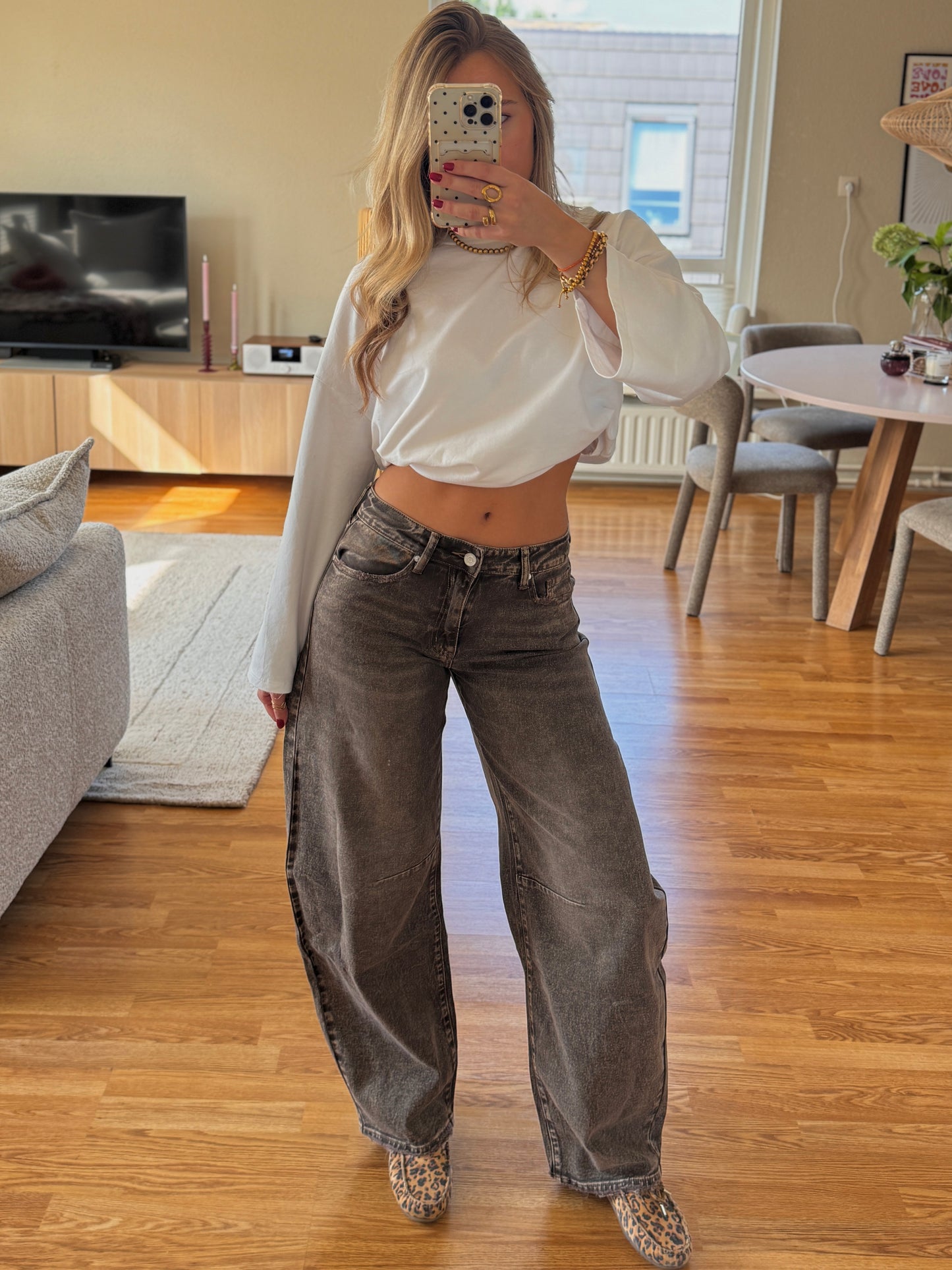 Mallou balloon jeans - donkergrijs (Queenhearts)