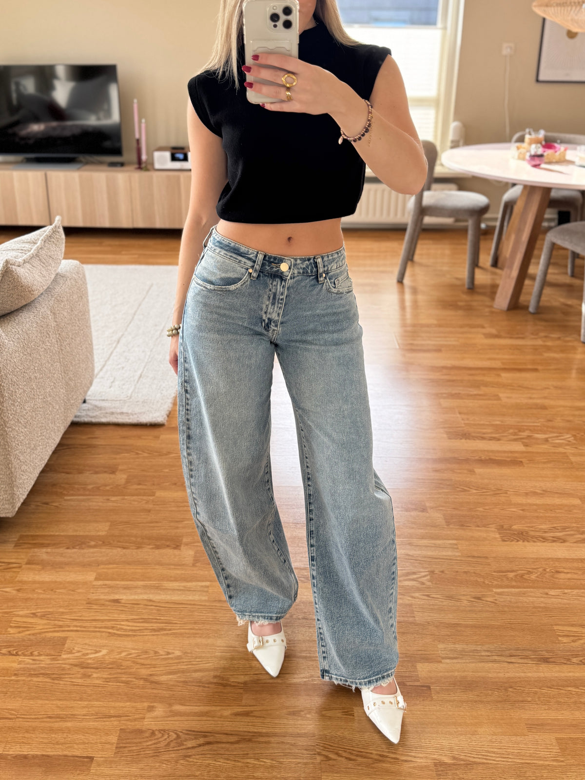 Queenhearts balloon jeans - 5094 blauw