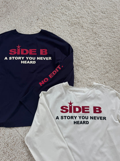 Side B longsleeved - wit