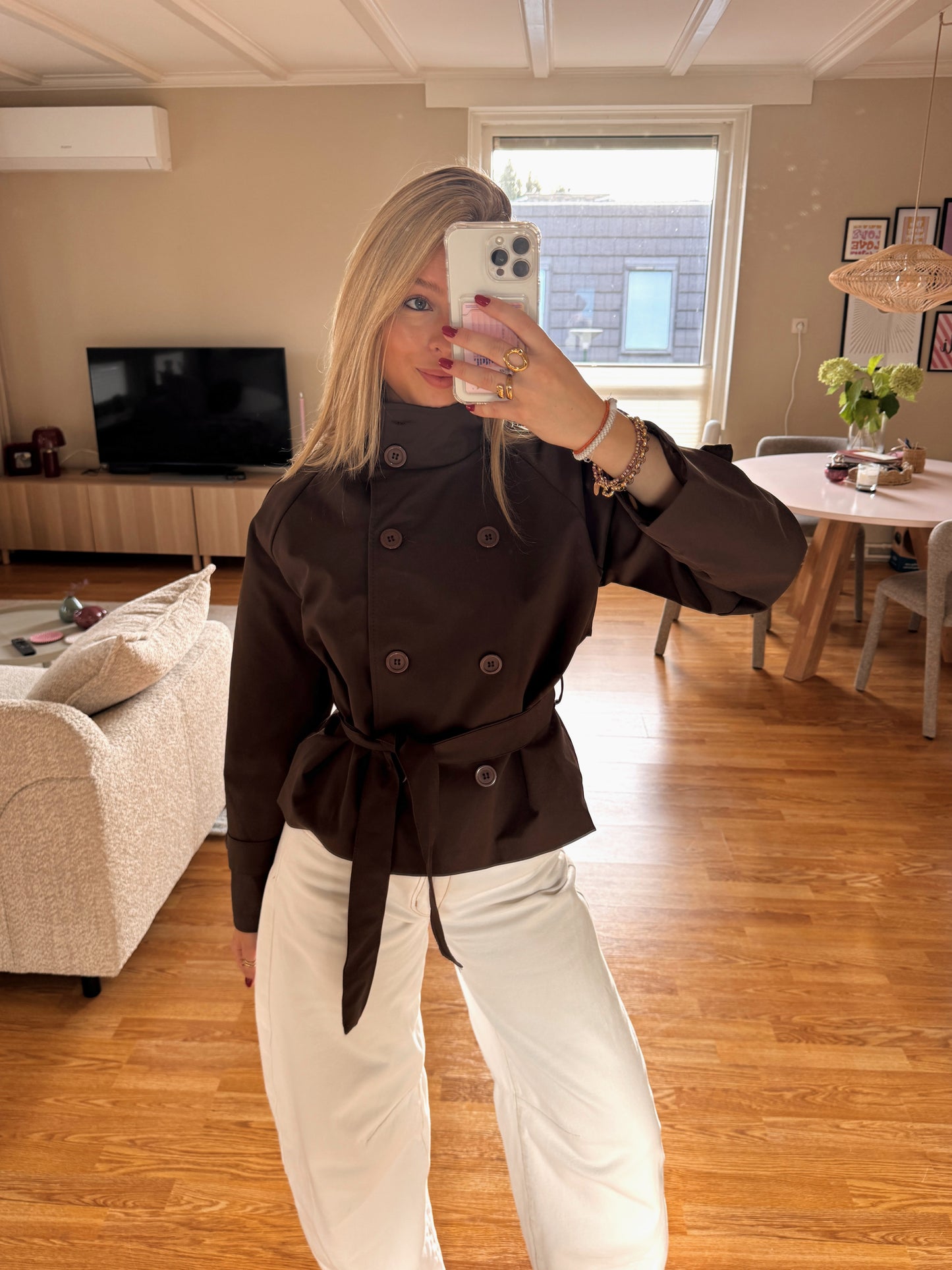 Belted brown Stockholm jacket