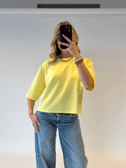Nora basic shirt - geel