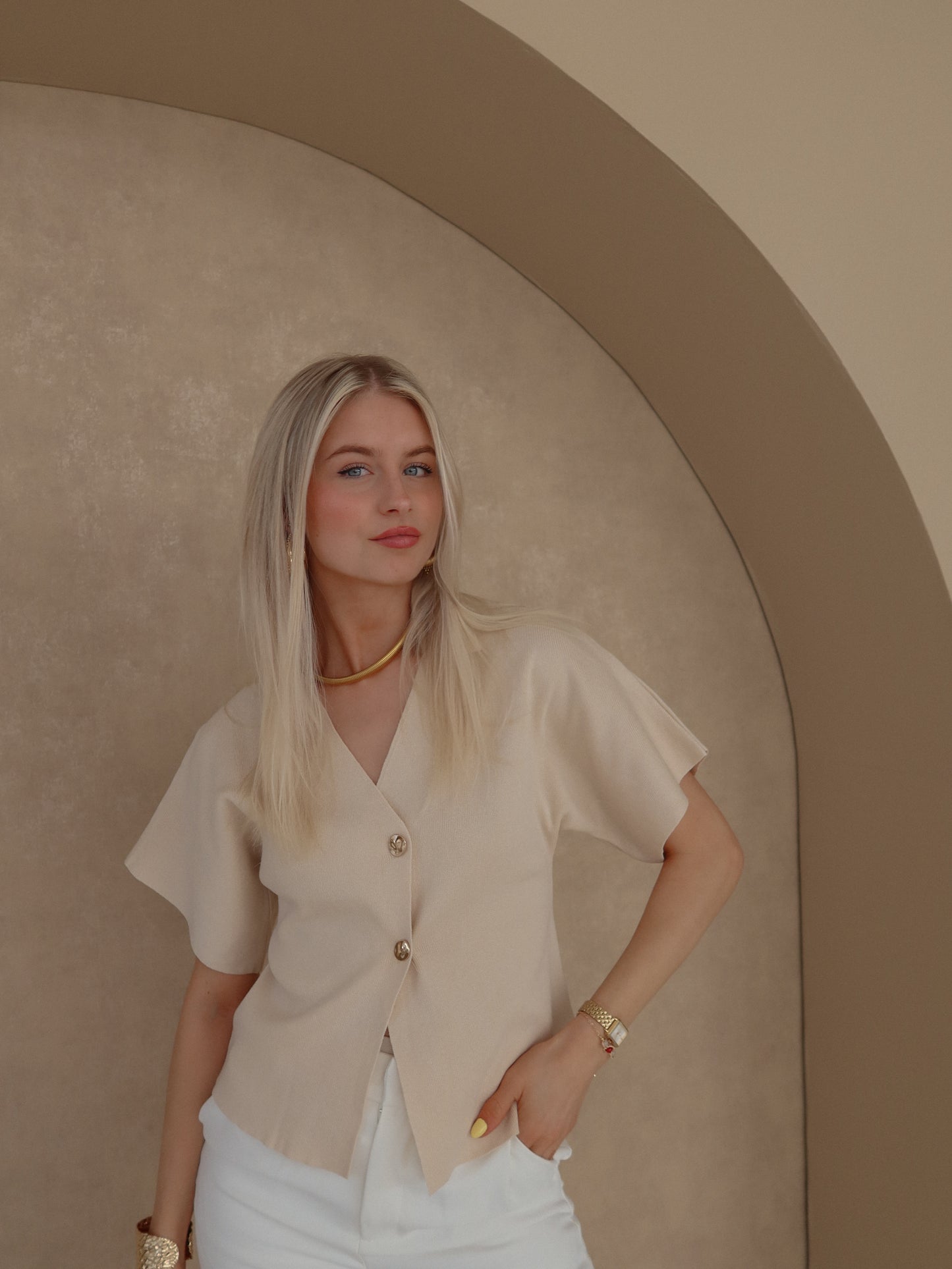 Quinty top - beige