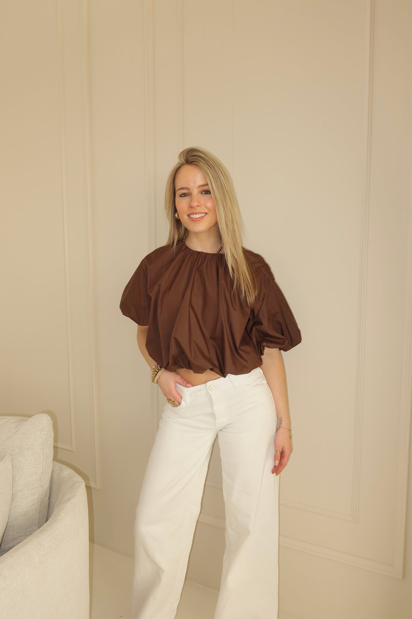 Jule blouse - bruin