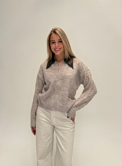 Rosa cardigan - taupe