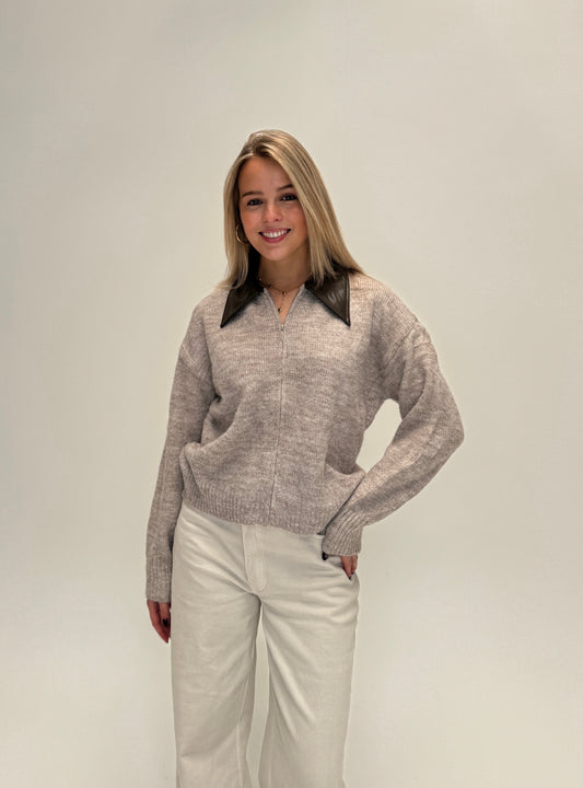 Rosa cardigan - taupe