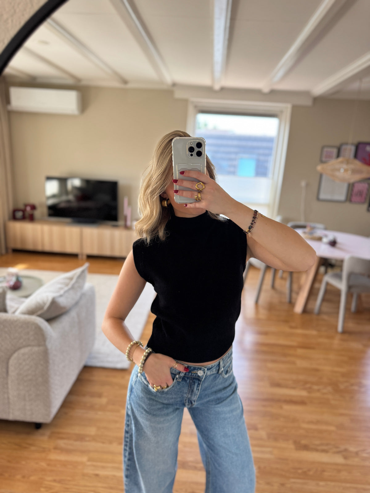Lou top - zwart