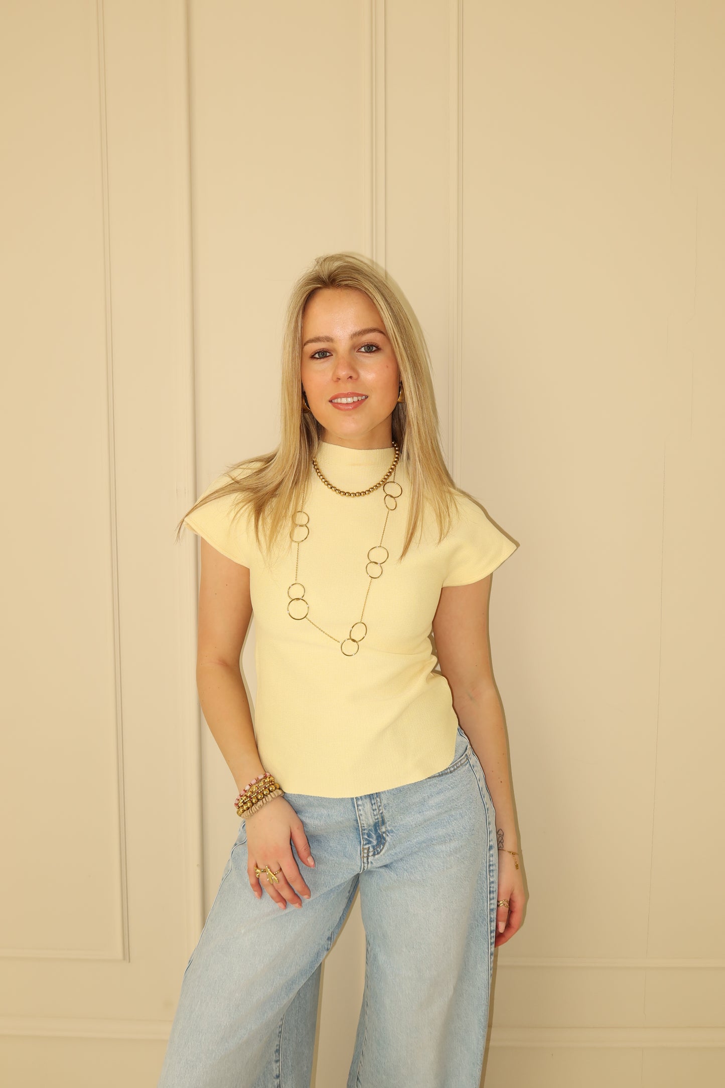 Elena top - butteryellow