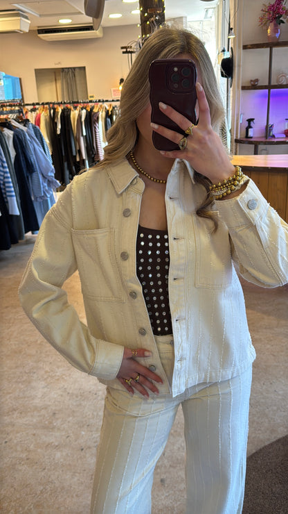Izi golden muse denim jacket beige