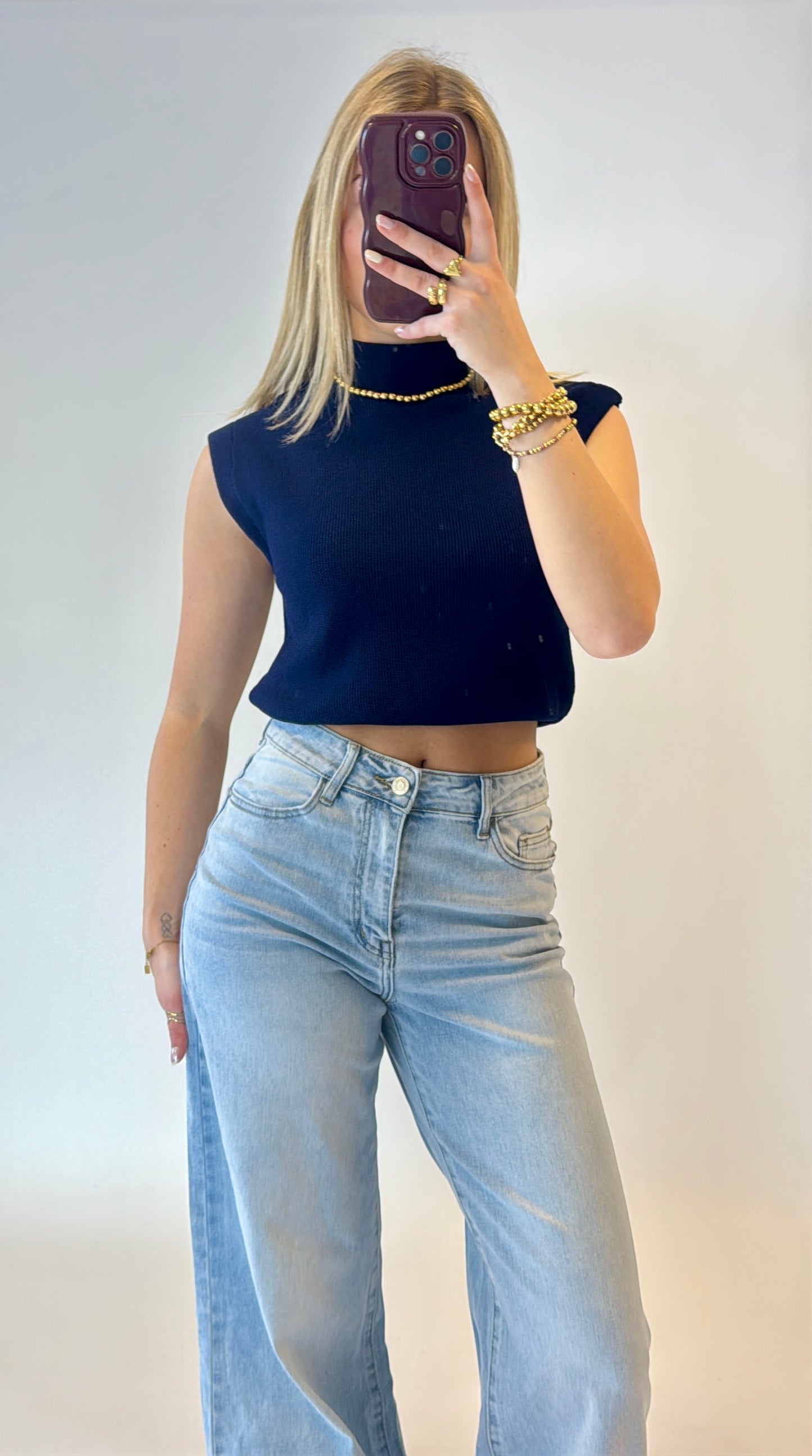 Lou top navy