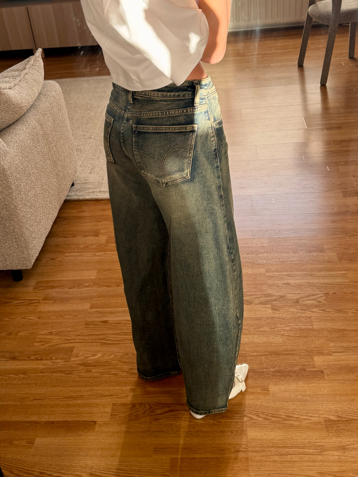 Mallou balloon jeans - vintage wassing (Queenhearts) 3717-10